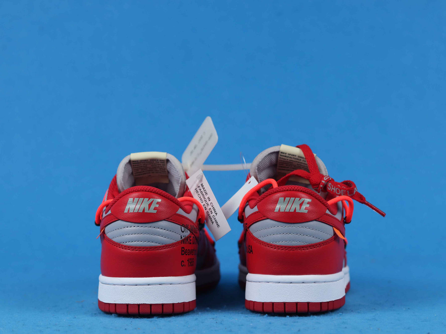 Dunk low "Off White University Red"