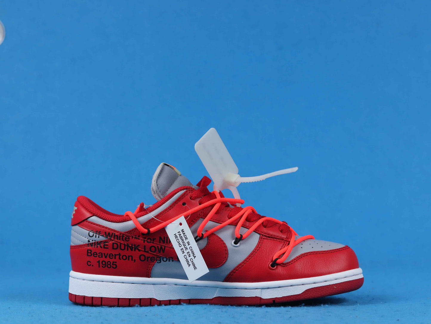 Dunk low "Off White University Red"