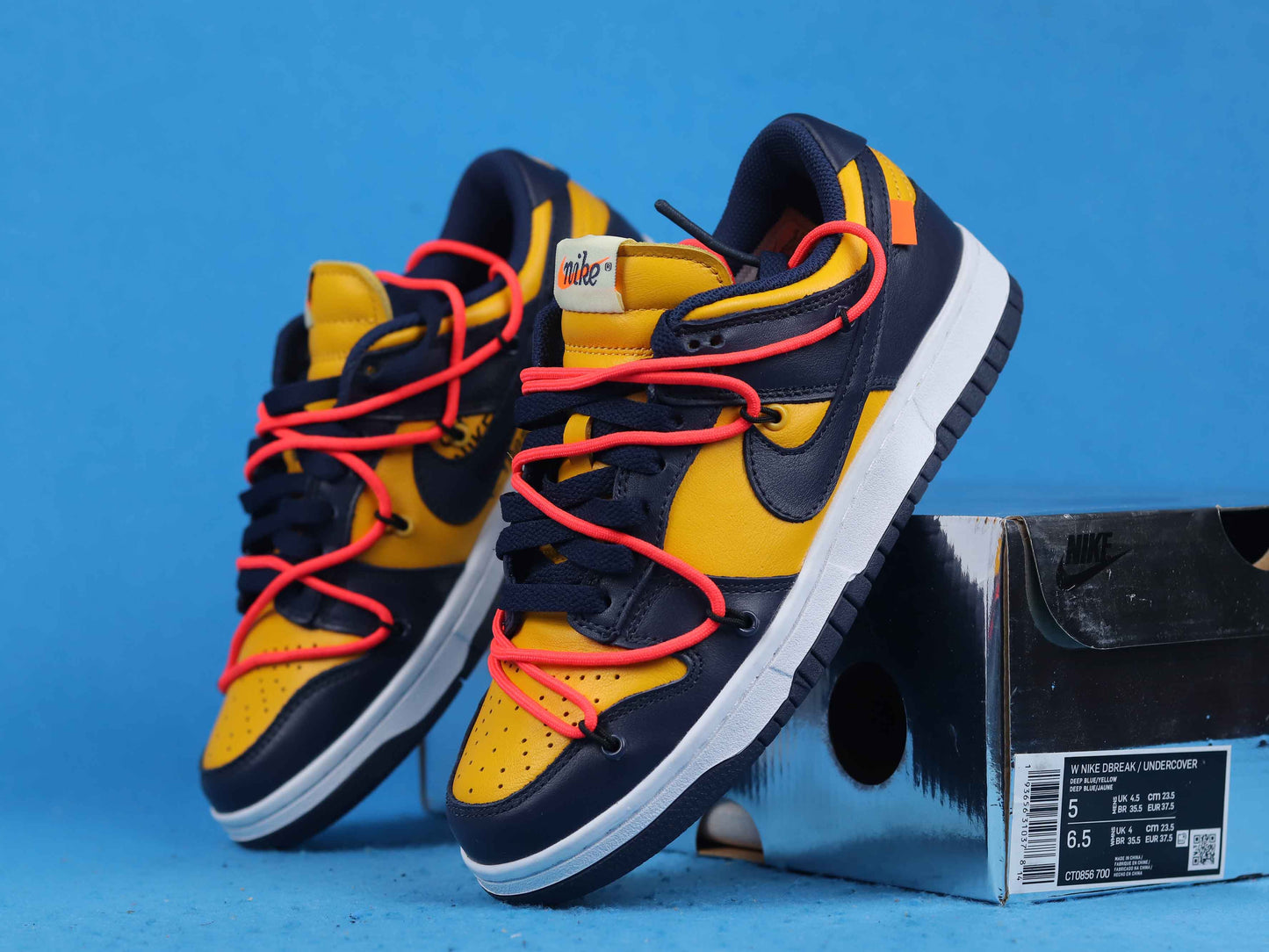 Dunk low "Off White University Gold Midnight Navy"